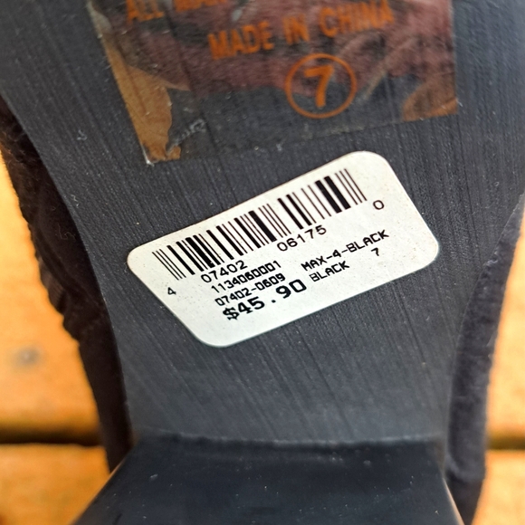 Black Suade Knee High boots - Picture 5 of 6